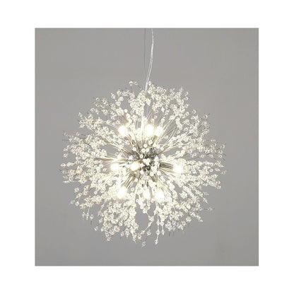 Lámpara FORNAX Colgante, Metal Cromado y Cristal 50 cm