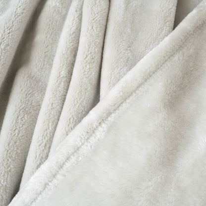 MANTITA LISA PARA SOFÁ GRANDE – SUAVIDAD Y CONFORT - GRIS CLARO 140x200 CM