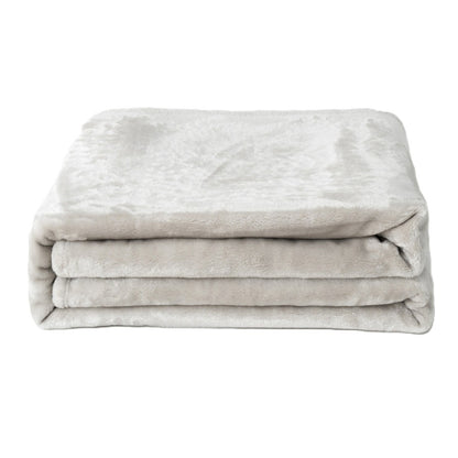 MANTITA LISA PARA SOFÁ GRANDE – SUAVIDAD Y CONFORT - GRIS CLARO 140x200 CM