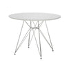 Mesa STAR, cromada, lacada blanca, 100 cms de diámetro