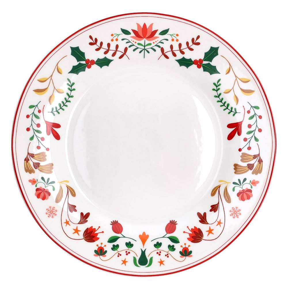 Vajilla Winter Folk 18 Piezas – Porcelana – Tognana Diseño Navidad