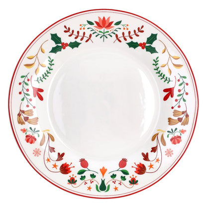 Vajilla Winter Folk 18 Piezas – Porcelana – Tognana Diseño Navidad
