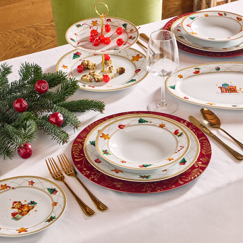 Vajilla Christmas Fairy Tale 18 Piezas – Porcelana – Tognana Diseño Navidad