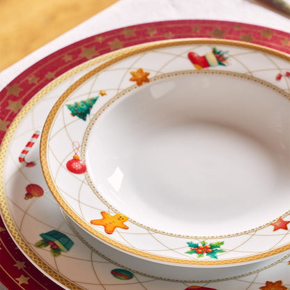 Vajilla Christmas Fairy Tale 18 Piezas – Porcelana – Tognana Diseño Navidad