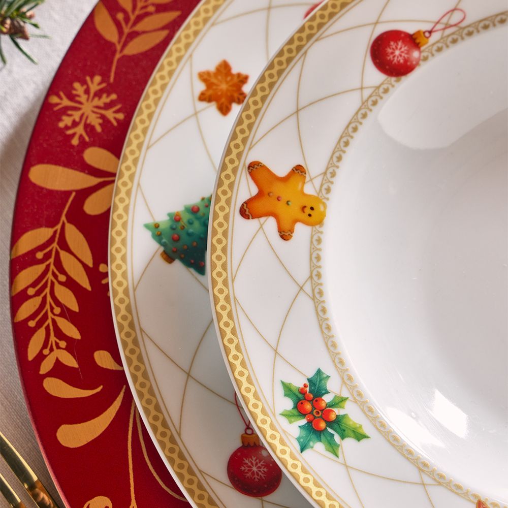 Vajilla Christmas Fairy Tale 18 Piezas – Porcelana – Tognana Diseño Navidad