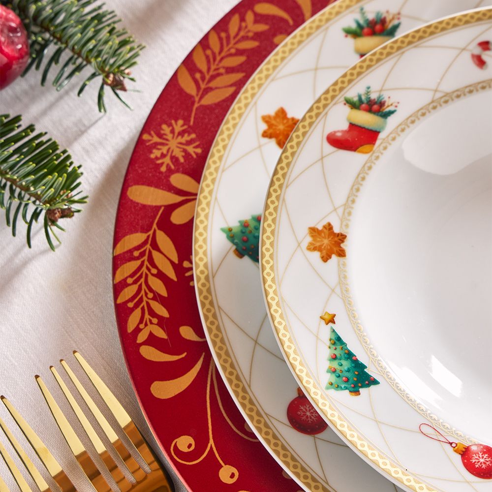 Vajilla Christmas Fairy Tale 18 Piezas – Porcelana – Tognana Diseño Navidad