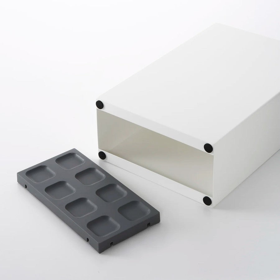 Paragüero R-3451 – Blanco – 36×23.5×12 cm – Acero + Plástico PP