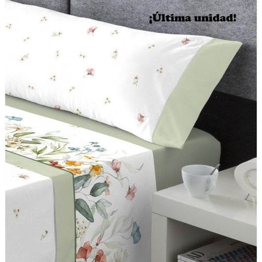 Sábanas Botánica – Flores en Acuarela- Verde claro 150 cm - 2 almh