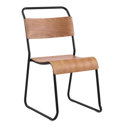 Silla Liverpool Apilable Negra de Abedul – Diseño Moderno y Resistente