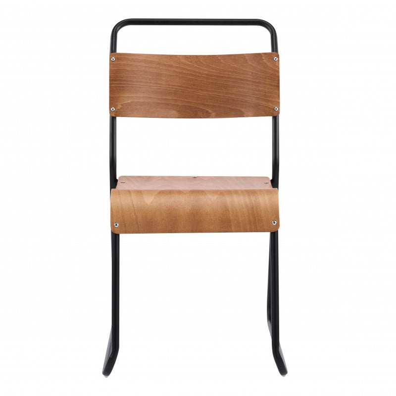 Silla Liverpool Apilable Negra de Abedul – Diseño Moderno y Resistente