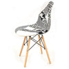 Silla STAR, madera, tejido patchwork combi bgn
