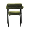 Sillón Cervantes Bouclé Verde Oscuro con Patas Metálicas – Diseño Moderno