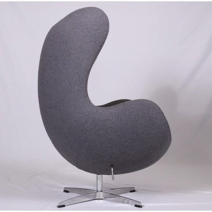 Sillón EG, fibra de vidrio, basculante, tapizado cachemir gris oscuro