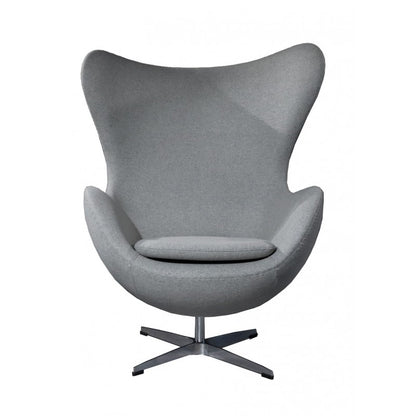 Sillón EG, fibra de vidrio, basculante, tapizado cachemir gris
