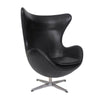 Sillón EG, tapizado similpiel negra