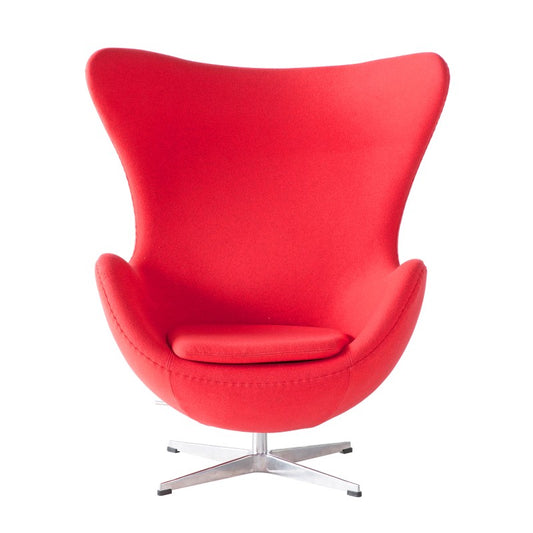 Sillón EG (TE), fibra de vidrio, basculante, tapizado cachemir rojo