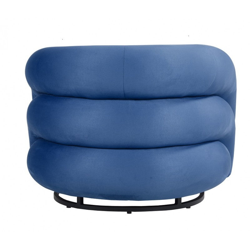 Sillón KARLOVY, tapizado velvet azul