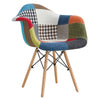 Sillón STAR PAT22, madera, tejido patchwork color 22