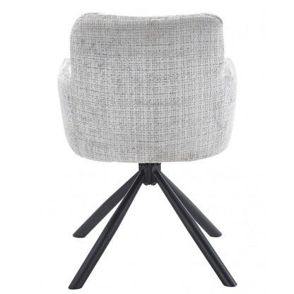 Sillón Vaduz Metal Giratorio con Tapizado Cremona Gris – Diseño Moderno
