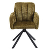 Sillón Vaduz Metal Giratorio con Tapizado Cremona Verde – Diseño Moderno