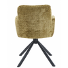 Sillón Vaduz Metal Giratorio con Tapizado Cremona Verde – Diseño Moderno