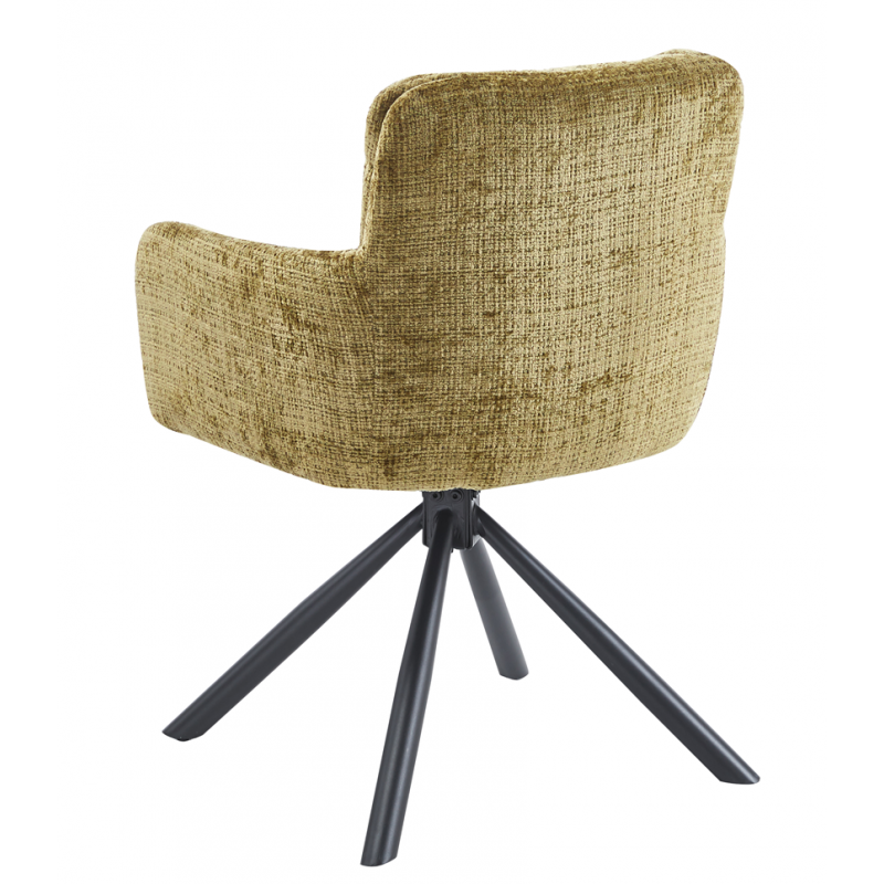 Sillón Vaduz Metal Giratorio con Tapizado Cremona Verde – Diseño Moderno