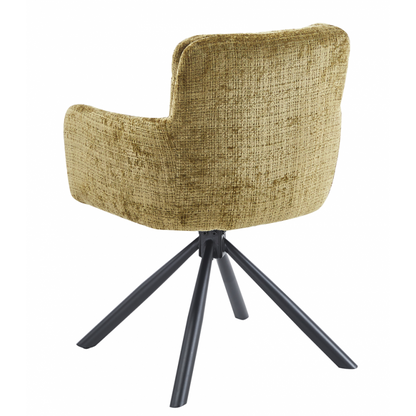 Sillón Vaduz Metal Giratorio con Tapizado Cremona Verde – Diseño Moderno