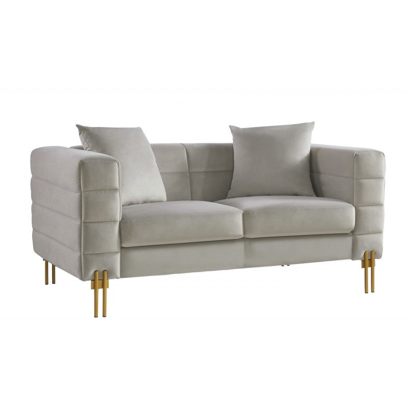 Sofá LARIOS 2 plazas – Velvet Gris Claro 25