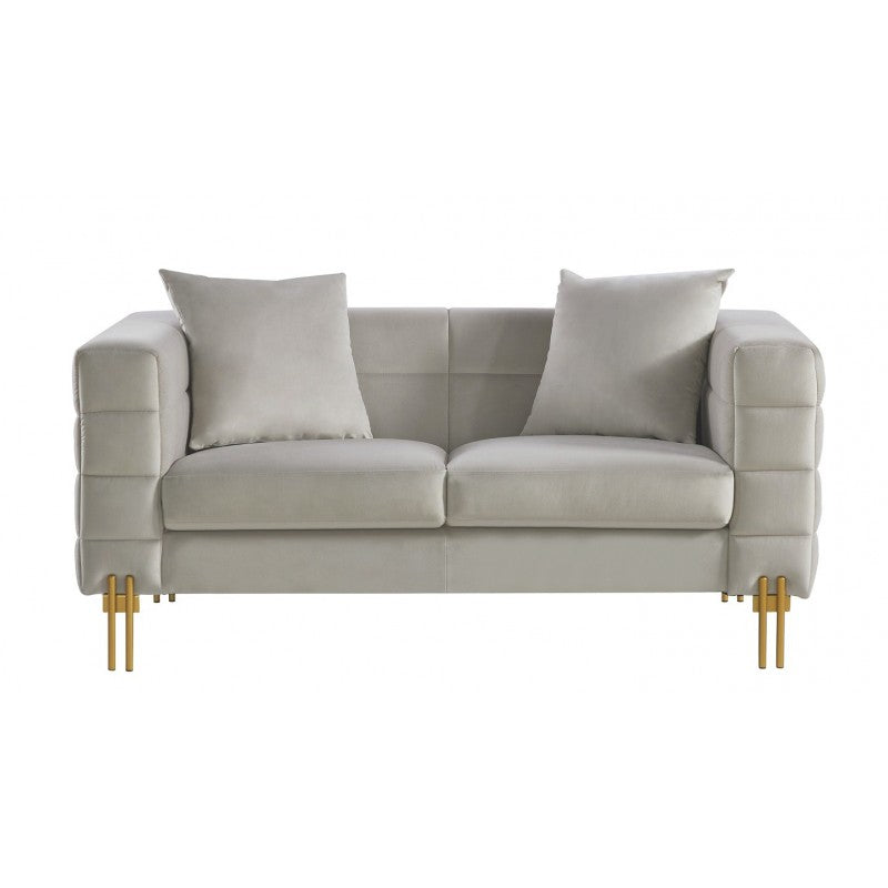Sofá LARIOS 2 plazas – Velvet Gris Claro 25