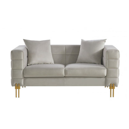 Sofá LARIOS 2 plazas – Velvet Gris Claro 25