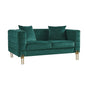 Sofá LARIOS, 2 plazas, tejido velvet verde oscuro 42