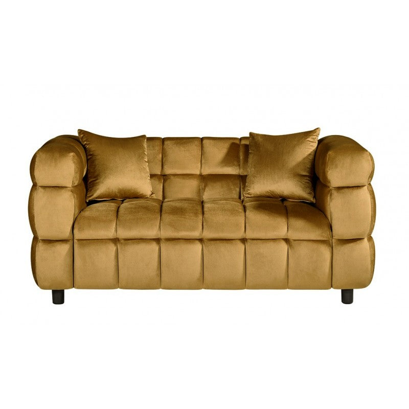 Sofá LORING, 2 plazas, tejido velvet camel 34