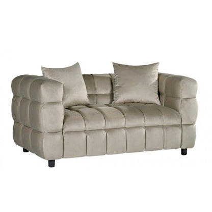 Sofá LORING, 2 plazas, tejido velvet gris claro 25