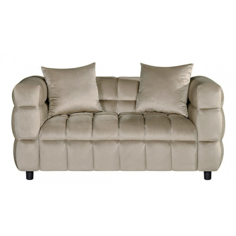 Sofá LORING, 2 plazas, tejido velvet gris claro 25