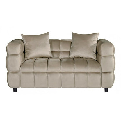 Sofá LORING, 2 plazas, tejido velvet gris claro 25