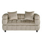 Sofá LORING, 2 plazas, tejido velvet gris claro 25