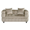 Sofá LORING, 2 plazas, tejido velvet gris claro 25