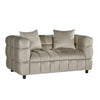 Sofá LORING, 2 plazas, tejido velvet gris claro 25
