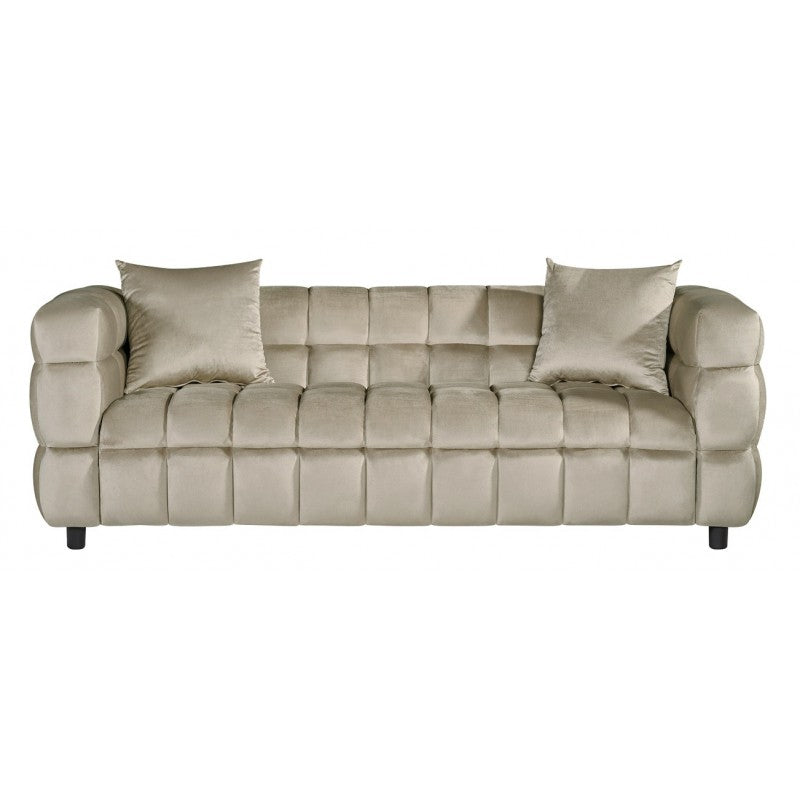 Sofá LORING, 3 plazas, tejido velvet gris claro 25
