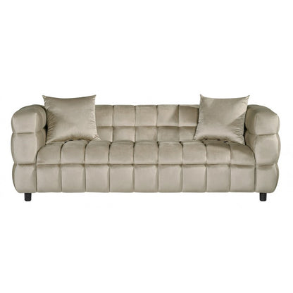 Sofá LORING, 3 plazas, tejido velvet gris claro 25