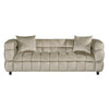 Sofá LORING, 3 plazas, tejido velvet gris claro 25
