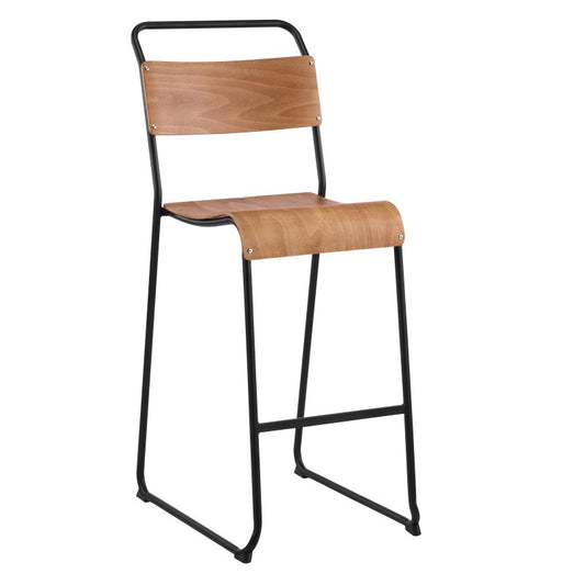 Taburete Liverpool Apilable Negro de Abedul – Diseño Moderno