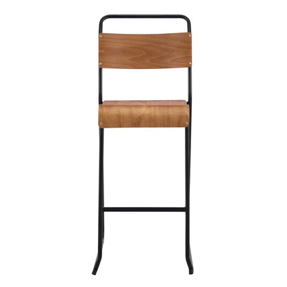 Taburete Liverpool Apilable Negro de Abedul – Diseño Moderno