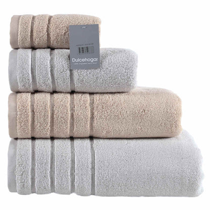 TOALLAS ZERO TWIST 100% ALGODÓN – GRIS CLARO BAÑO 100x150 CM