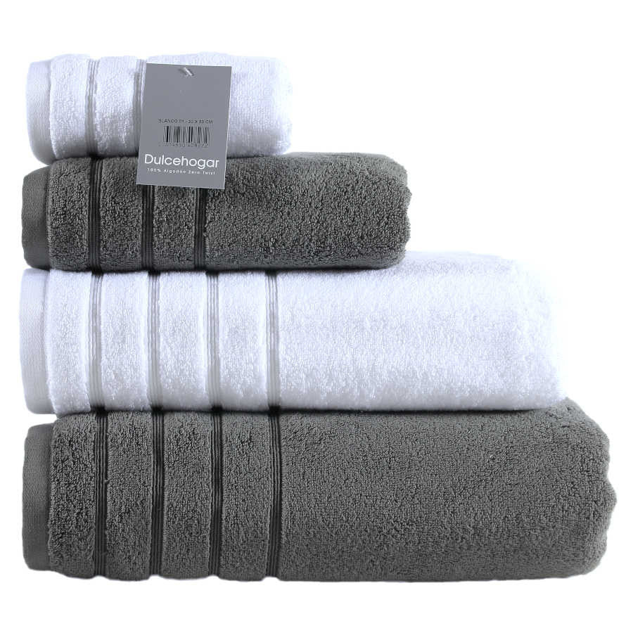 TOALLAS ZERO TWIST 100% ALGODÓN – BLANCO BAÑO 100x150 CM