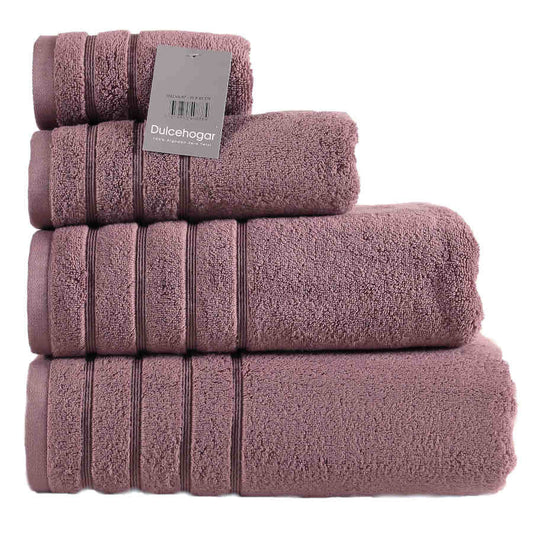 TOALLAS ZERO TWIST 100% ALGODÓN – MALVA BAÑO 100x150 CM