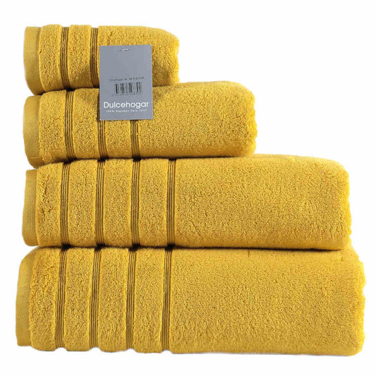 TOALLAS ZERO TWIST 100% ALGODÓN – MOSTAZA BAÑO 100x150 CM