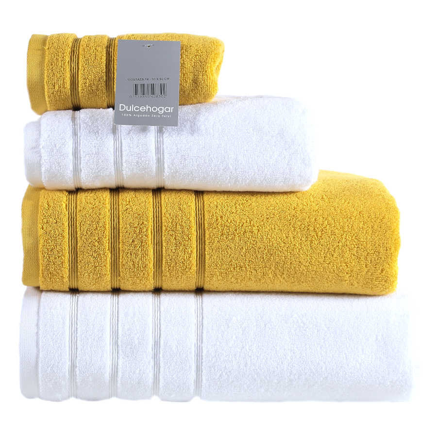 TOALLAS ZERO TWIST 100% ALGODÓN – MOSTAZA BAÑO 100x150 CM